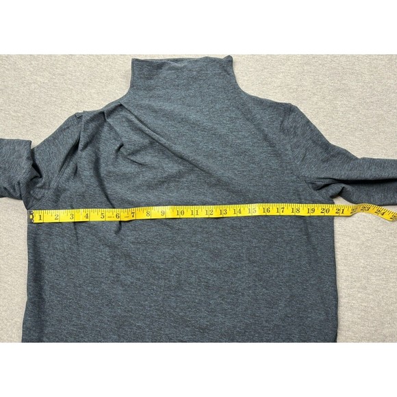 Lululemon Morning Miles L/S Pullover Top \8 Pleated Shoulder Mock Neck Cuffins - Picture 4 of 8